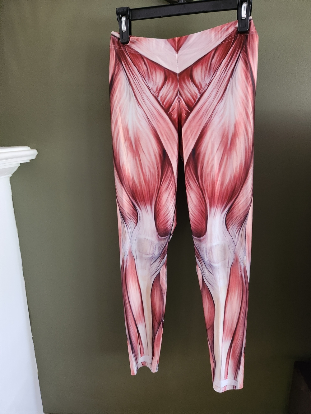 Anatomical body Pants / anatomy skin leggins - Size XL - BlackMilk